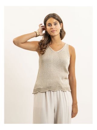 Top sans manches maille lurex KENATRA