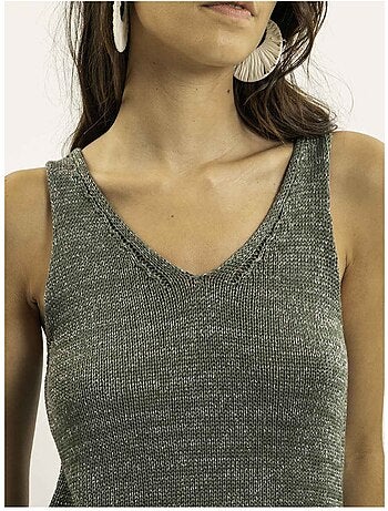 Top sans manches maille lurex KENATRA