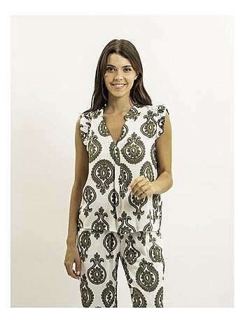 Top sans manches motifs FELOVIA