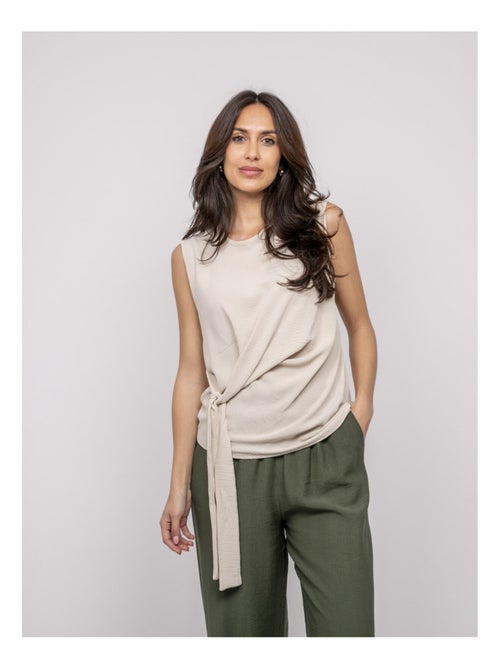 Top sans manches noeud FELIZE - Kiabi