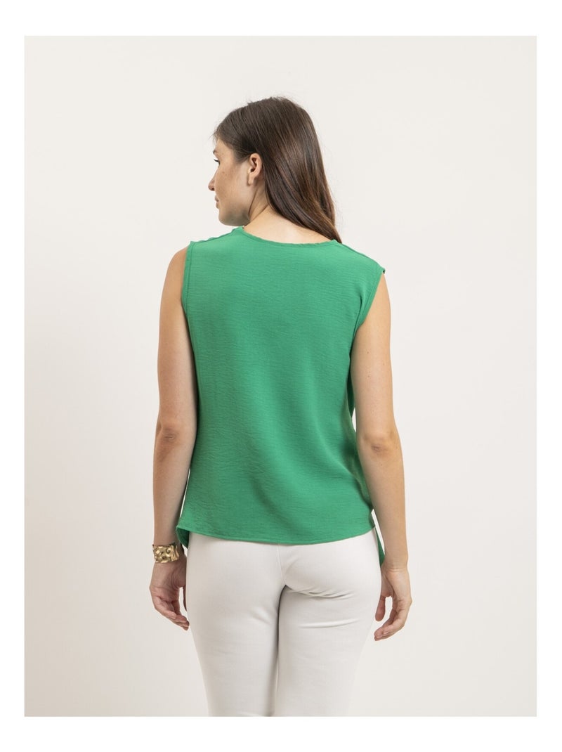 Top sans manches noeud FELIZE Vert - Kiabi