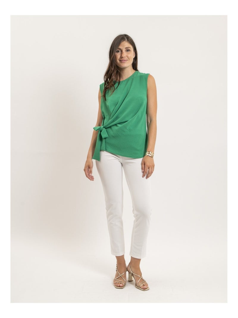 Top sans manches noeud FELIZE Vert - Kiabi