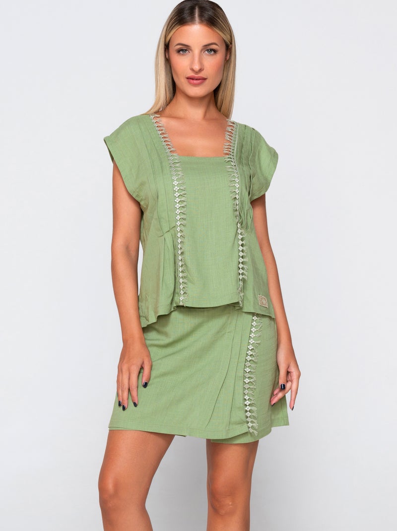 Top sans manches SAGE Vert - Kiabi