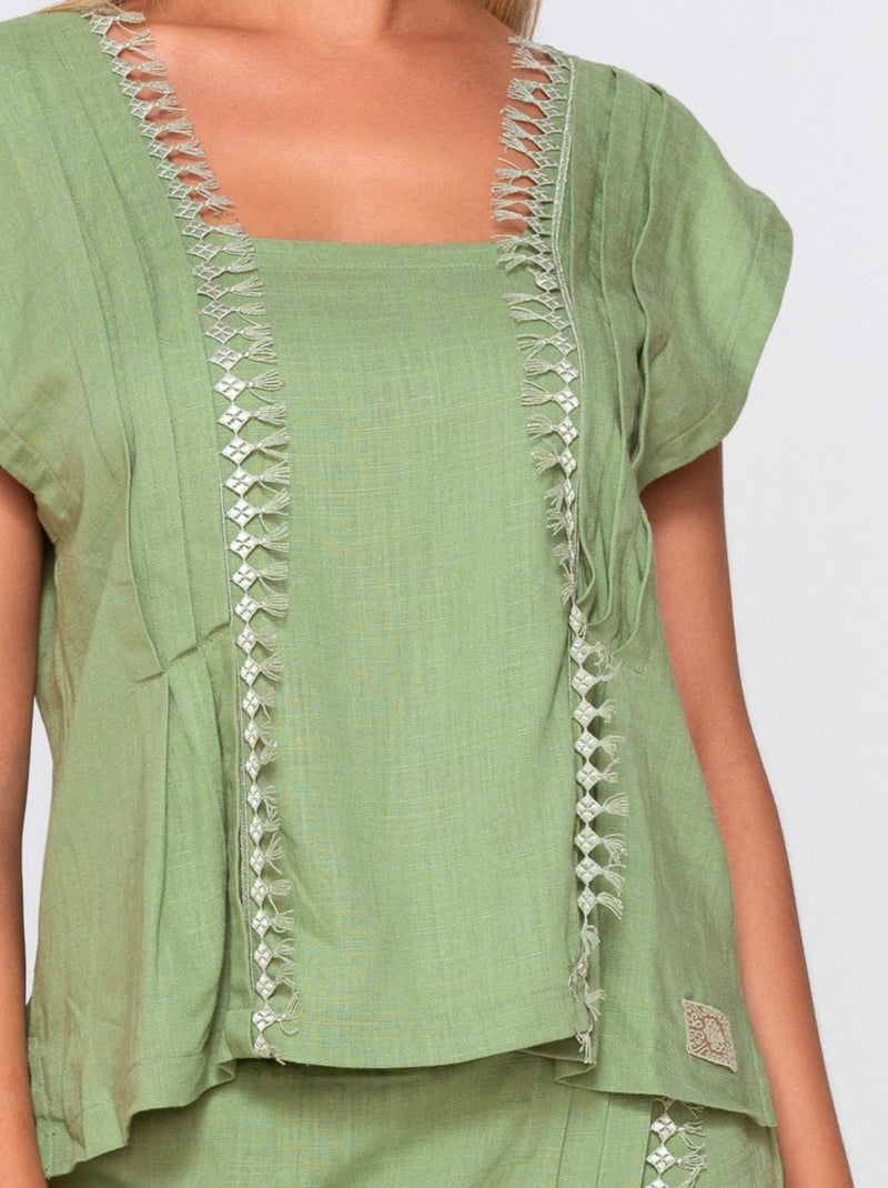 Top sans manches SAGE Vert - Kiabi