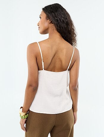 Top satin? avec dentelle