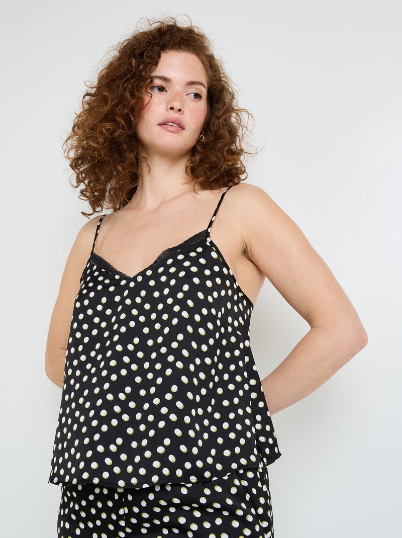 Top satin Hally - RougeGorge Lingerie Noir Multicolore - Kiabi
