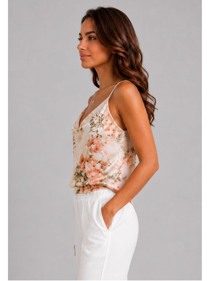 Top Satiné Kebello Beige - Kiabi