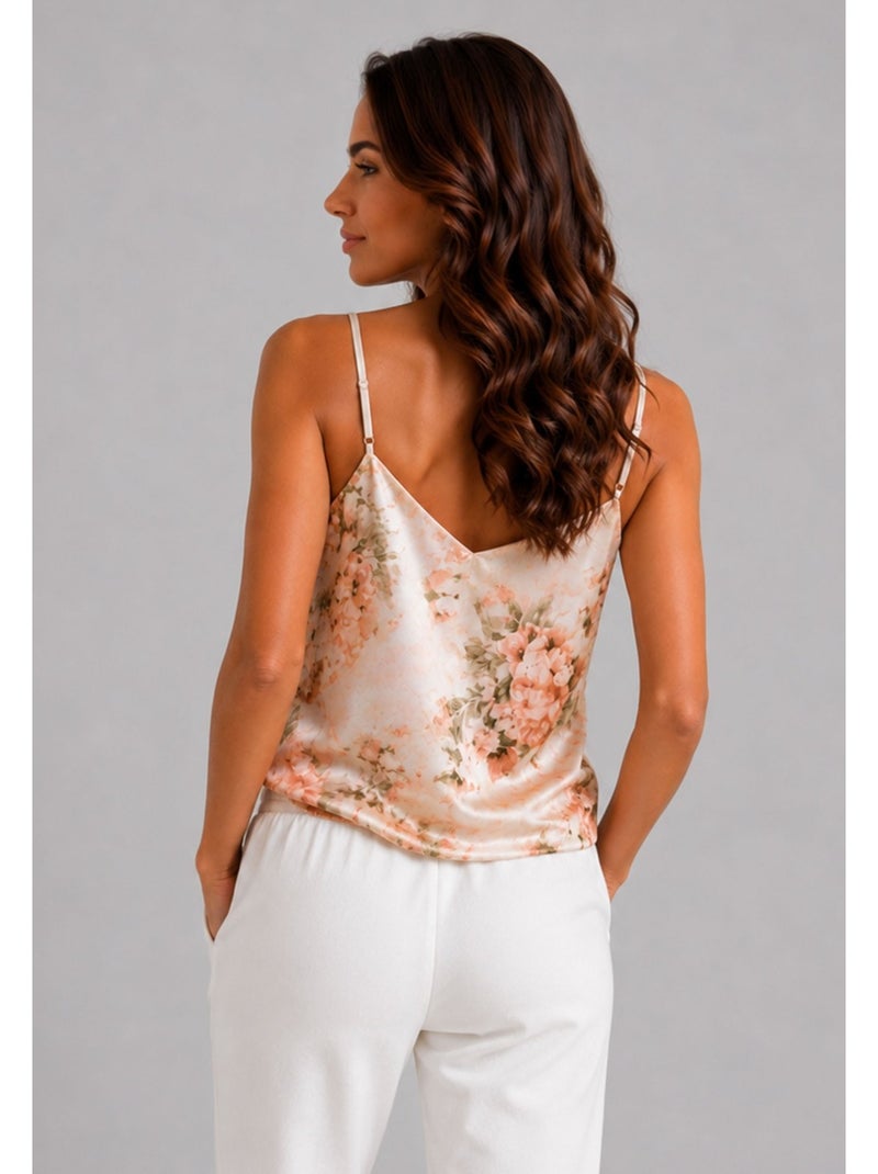 Top Satiné Kebello Beige - Kiabi