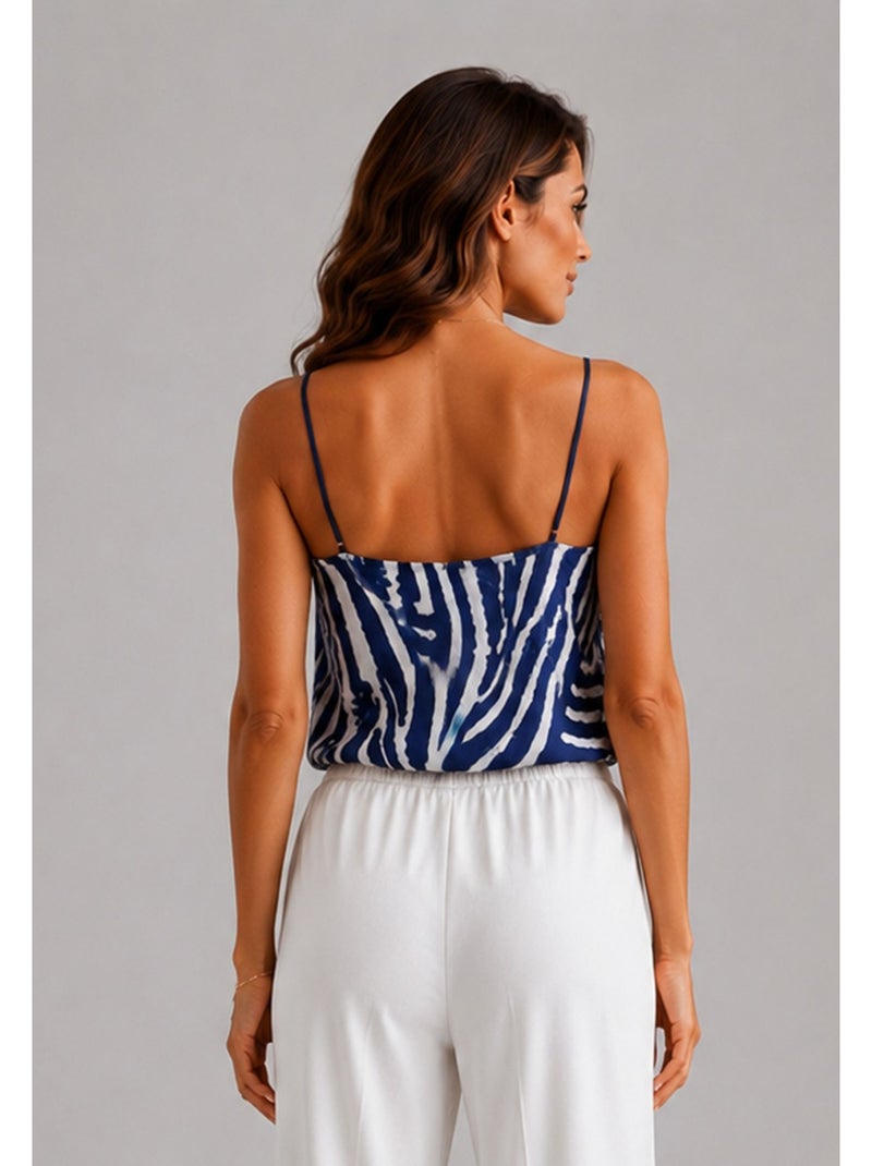 Top Satiné Kebello Bleu marine - Kiabi