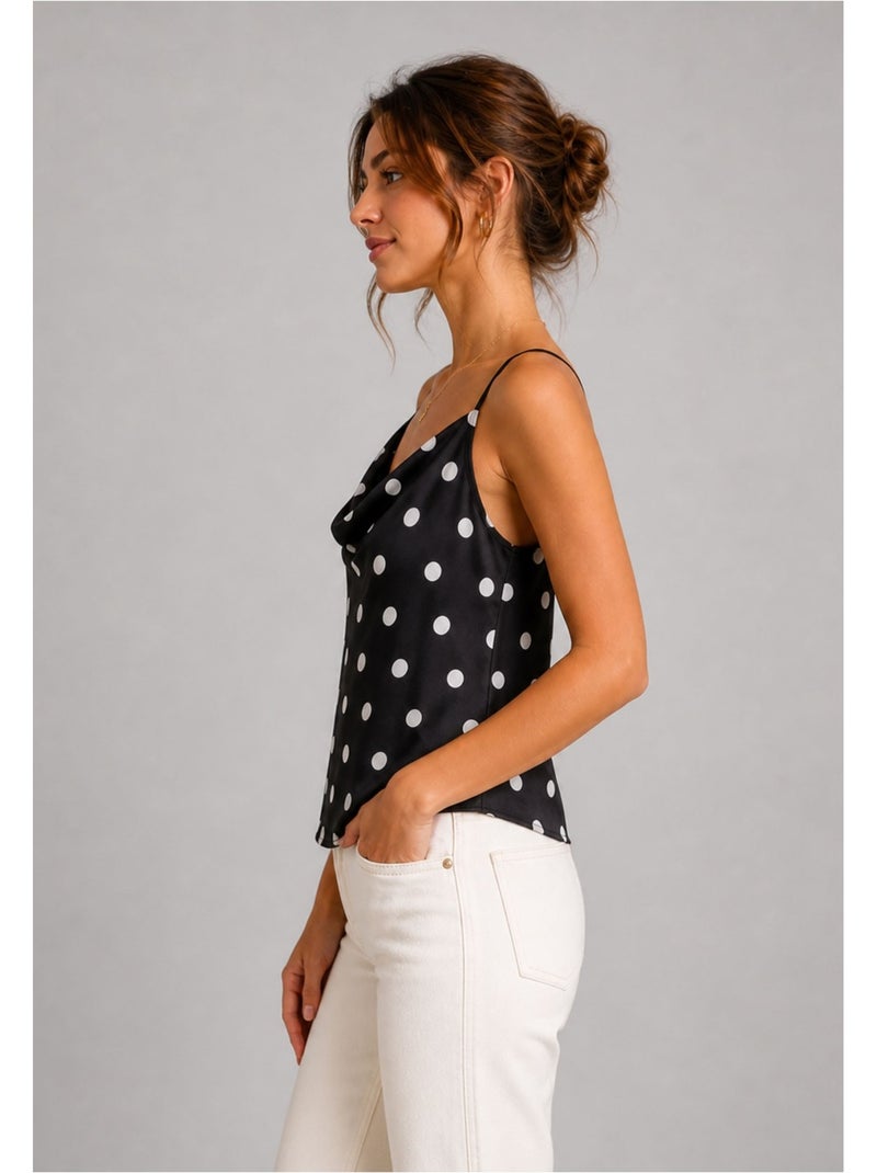 Top Satiné Kebello Noir Noir - Kiabi