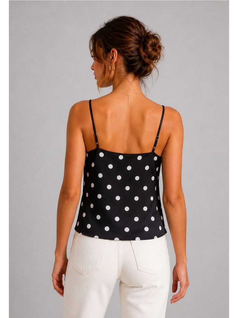 Top Satiné Kebello Noir Noir - Kiabi