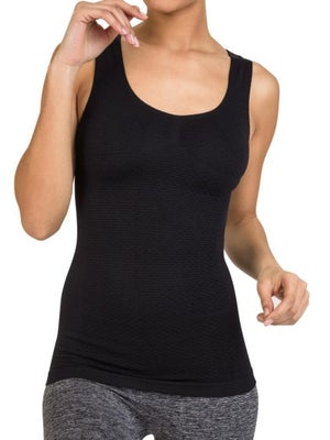 Top Sculptant Femme Sensi' - Sans Couture, Large Bretelles - Microfibre Breathable - Fabriqué En Italie - Taille Affinante