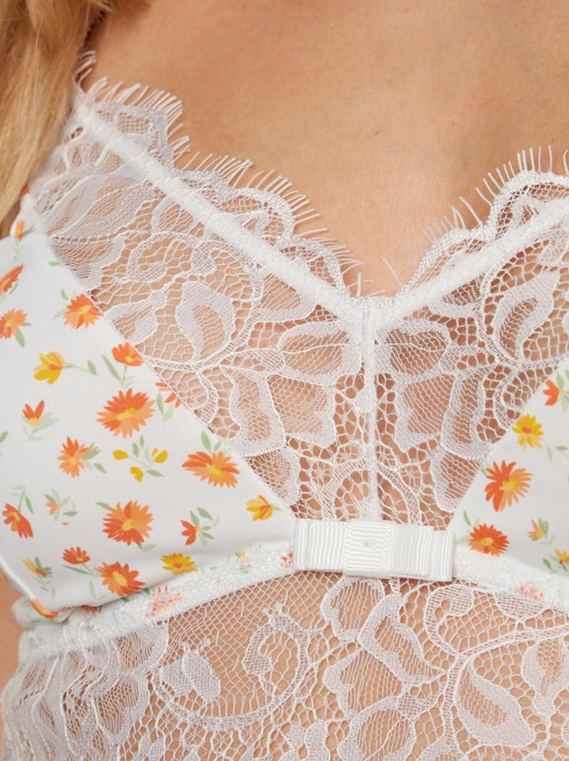 Top-short DÉFILÉ - Brigitte Bardot Lingerie Blanc - Kiabi