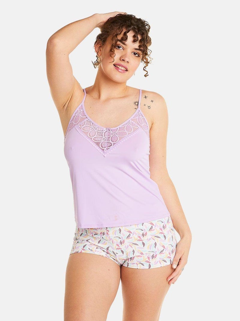 Top + short ENTRACTE - Pomm'Poire Violet - Kiabi