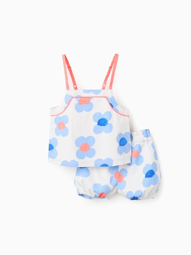 Top + Short Floral Blanc - Kiabi