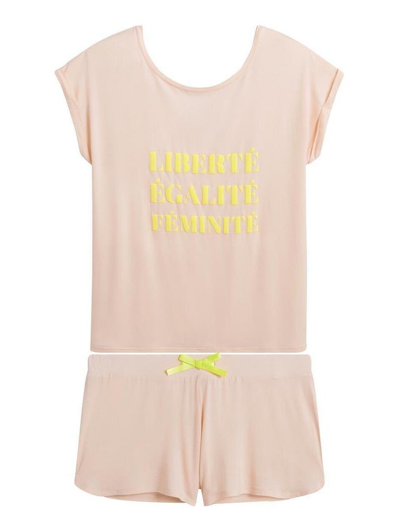 Top short LIBRE - Camille Cerf & Pomm'Poire Rose - Kiabi