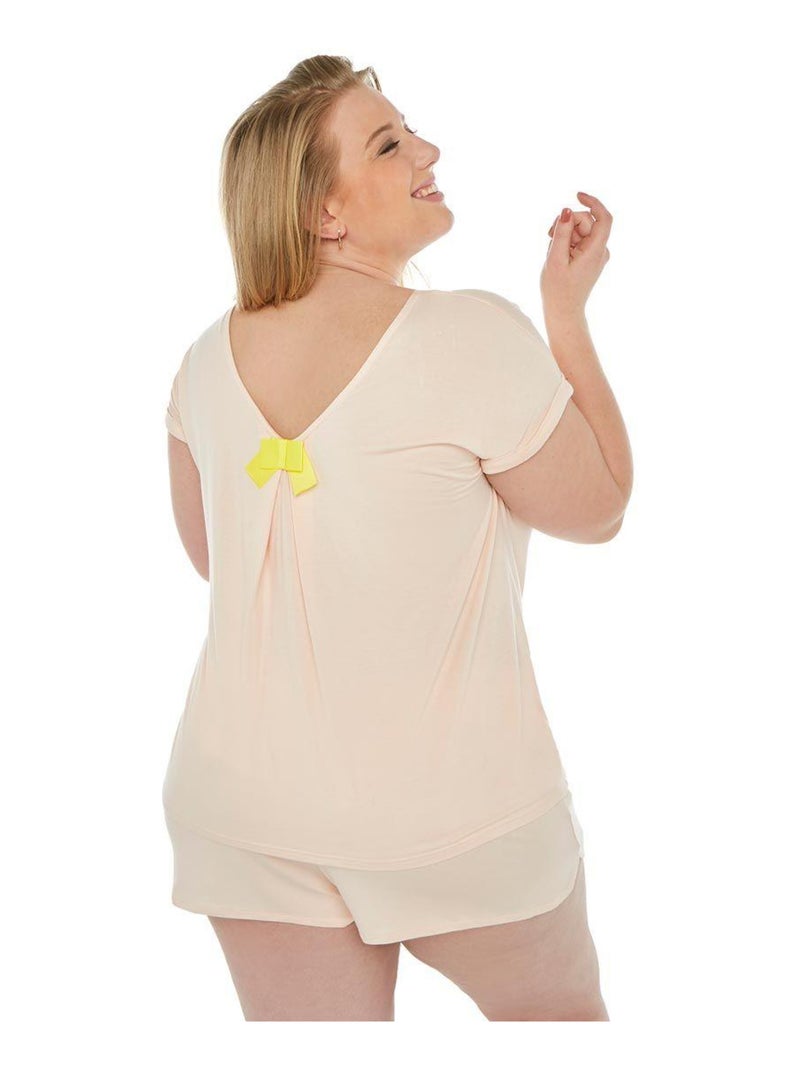 Top short LIBRE - Camille Cerf & Pomm'Poire Rose - Kiabi