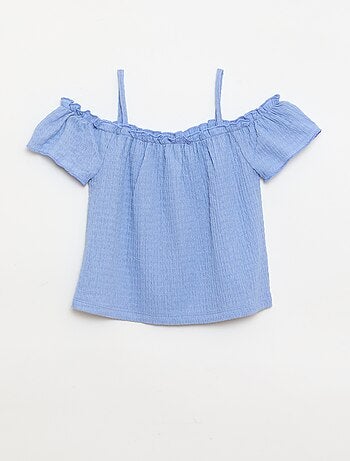 Top smocké à fines bretelles