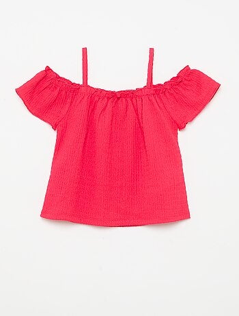 Top smocké à fines bretelles