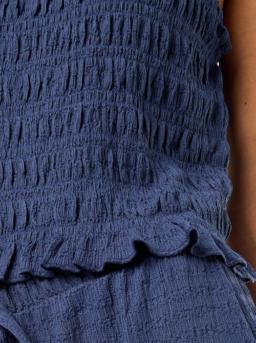 Top smocké sans manches - Kiabi