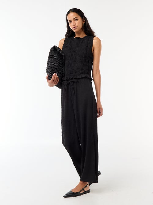 Top smocké sans manches - Kiabi