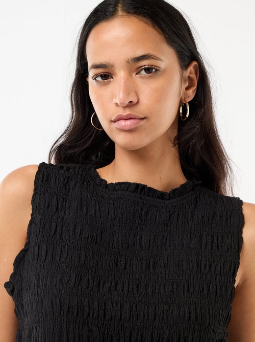 Top smocké sans manches - Kiabi