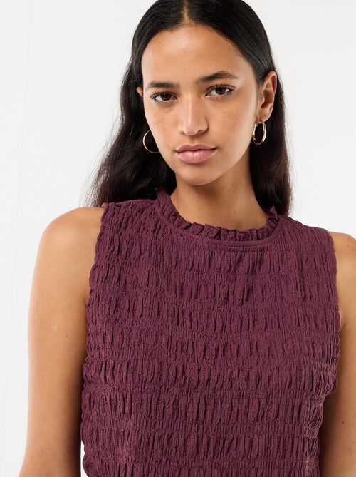 Top smocké sans manches - Kiabi