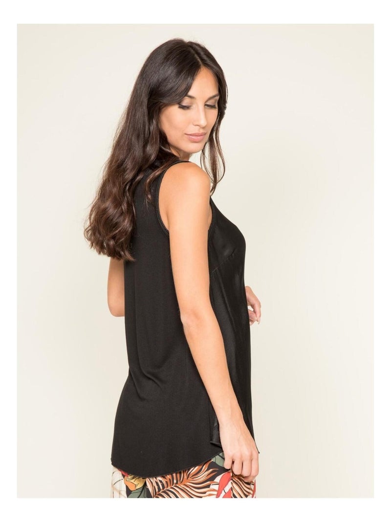 Top soyeux FIRENZ Noir - Kiabi