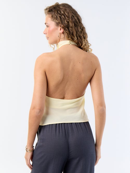 Top stretch asymétrique matière satinée - Kiabi