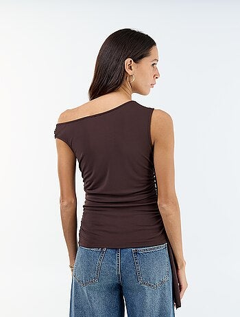 Top stretch uni asymétrique
