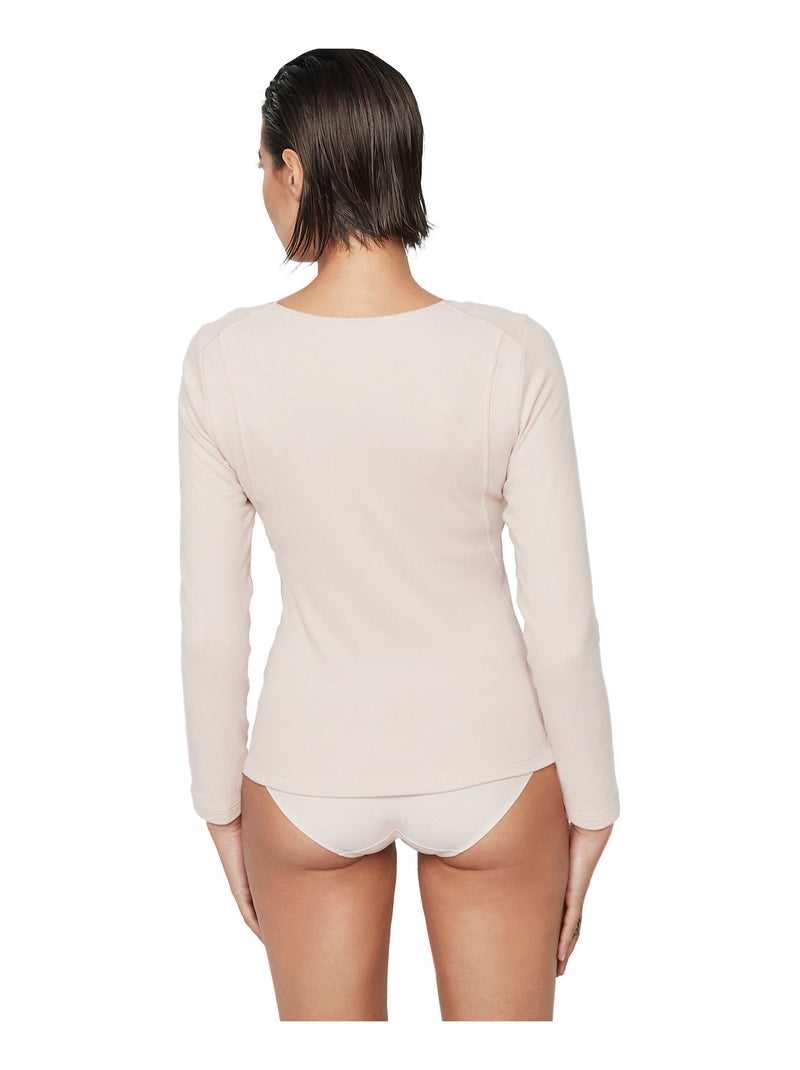 Top thermique manches longues BASICOS Beige - Kiabi