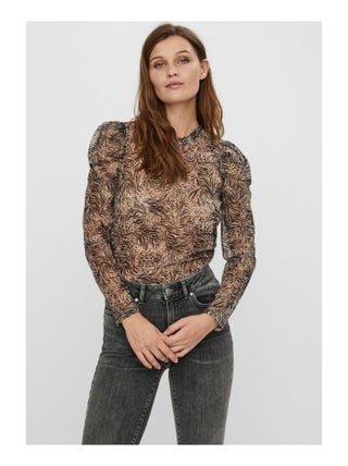 Top transparent à motifs Vero Moda