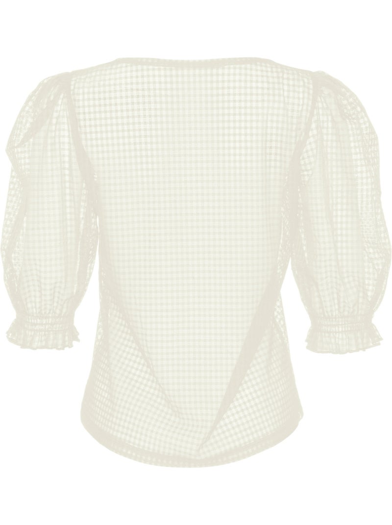 Haut Transparent Tricoté Maurices Taille S - Beige, Manches Courtes, Occasion Très Bon état