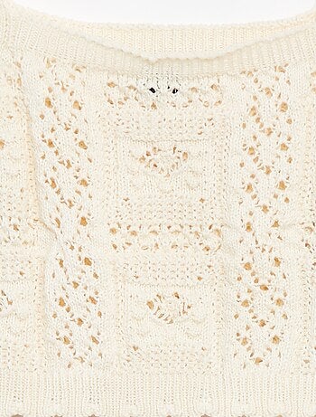 Top uni en crochet