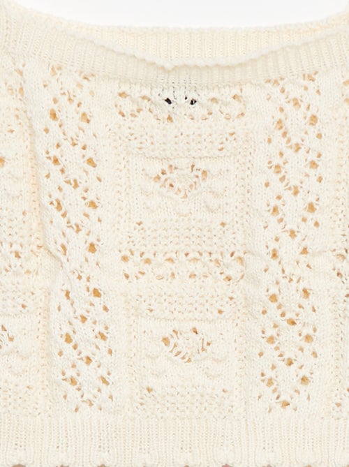 Top uni en crochet - Kiabi