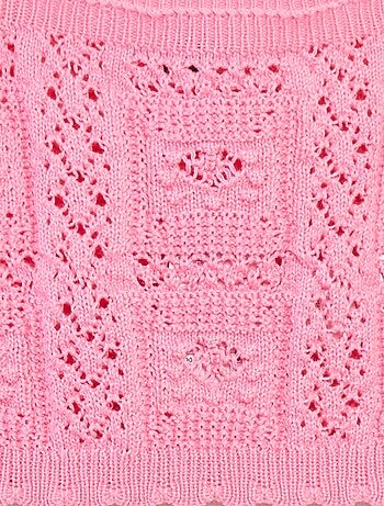 Top uni en crochet