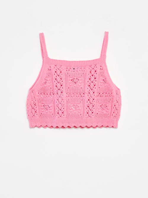 Top uni en crochet - Kiabi