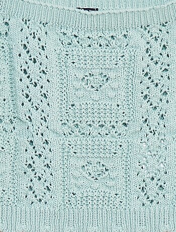 Top uni en crochet