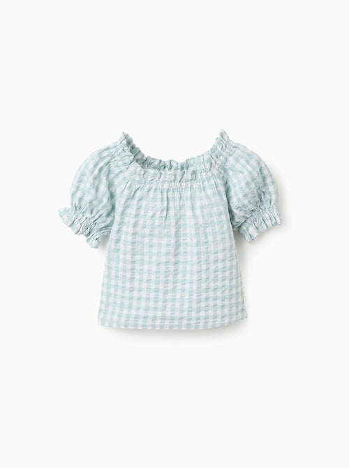 Top Vichy avec Texture Brothers & Sisters - Kiabi