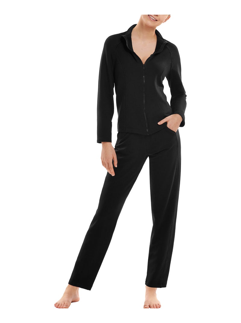 Top zippé manches longues Youthful Noir - Kiabi