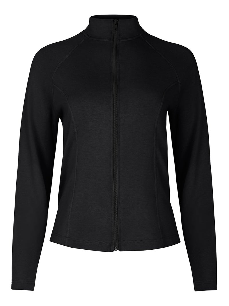 Top zippé manches longues Youthful Noir - Kiabi