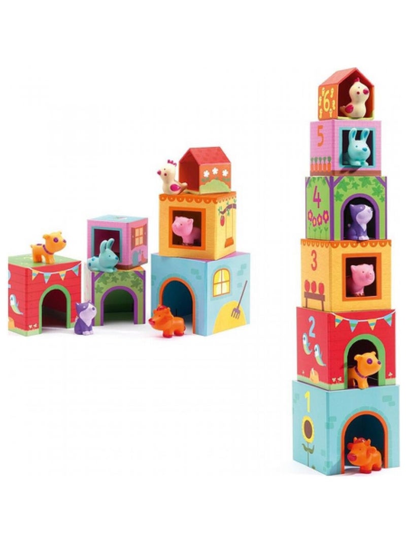 Topanifarm Cubes Gigognes Avec Animaux De La Ferme N/A - Kiabi