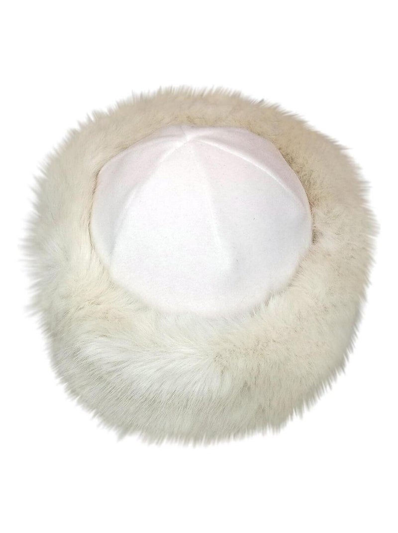 Toque fausse fourrure EMILIE Blanc - Kiabi