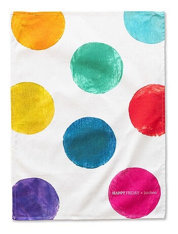 Torchon (2 pièces) Confetti "Happyfriday