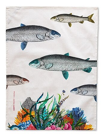 Torchon (2 pièces) Fish "Happyfriday