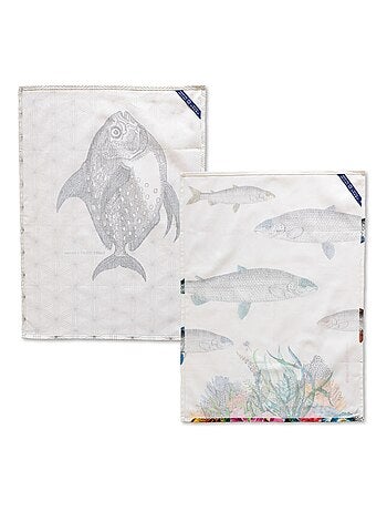 Torchon (2 pièces) Fish "Happyfriday