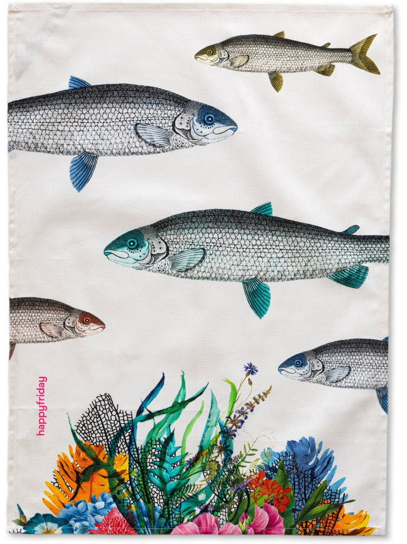 Torchon (2 pièces) Fish "Happyfriday" Multicolore - Kiabi