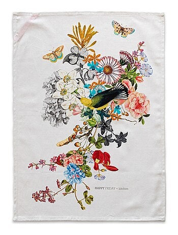 Torchon (2 pièces) Floral branch "Happyfriday