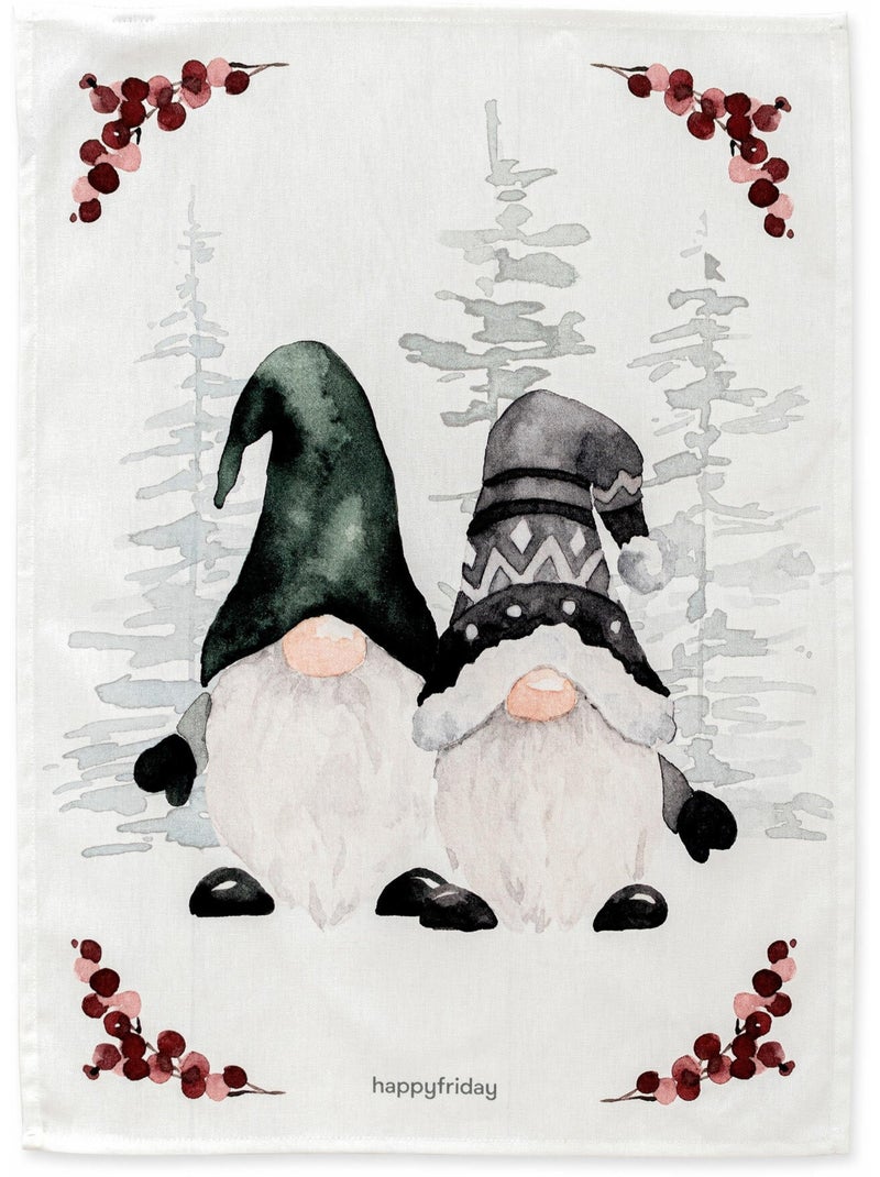 Torchon (2 pièces) Gnomes "Happyfriday" Multicolore - Kiabi