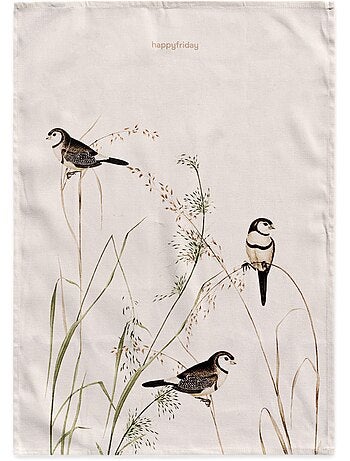 Torchon (2 pièces) Happy birds "Happyfriday